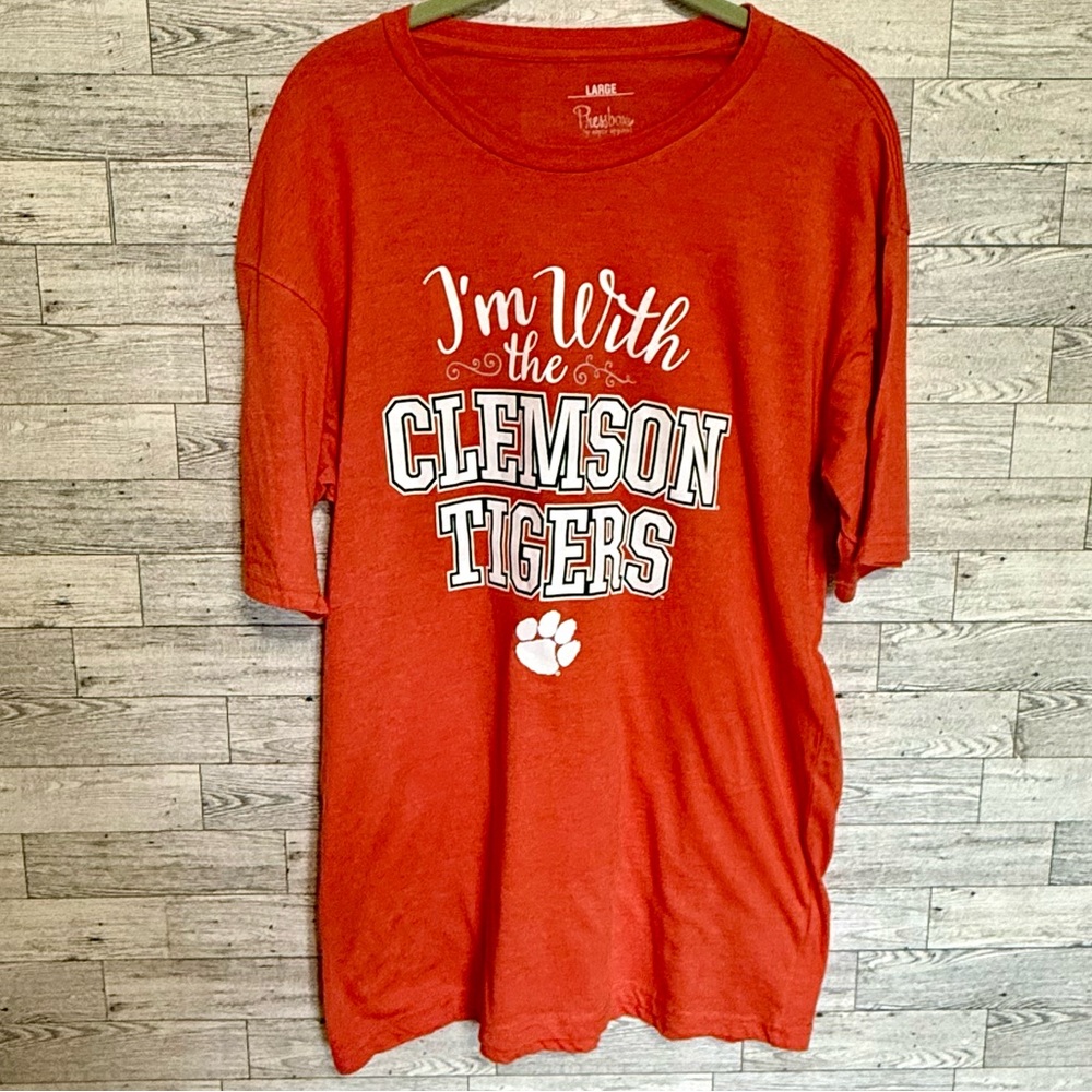 Clemson Tigers Women's T-Shirt Size-Large -Tagless,‎ Pressbox by Royce Apparel